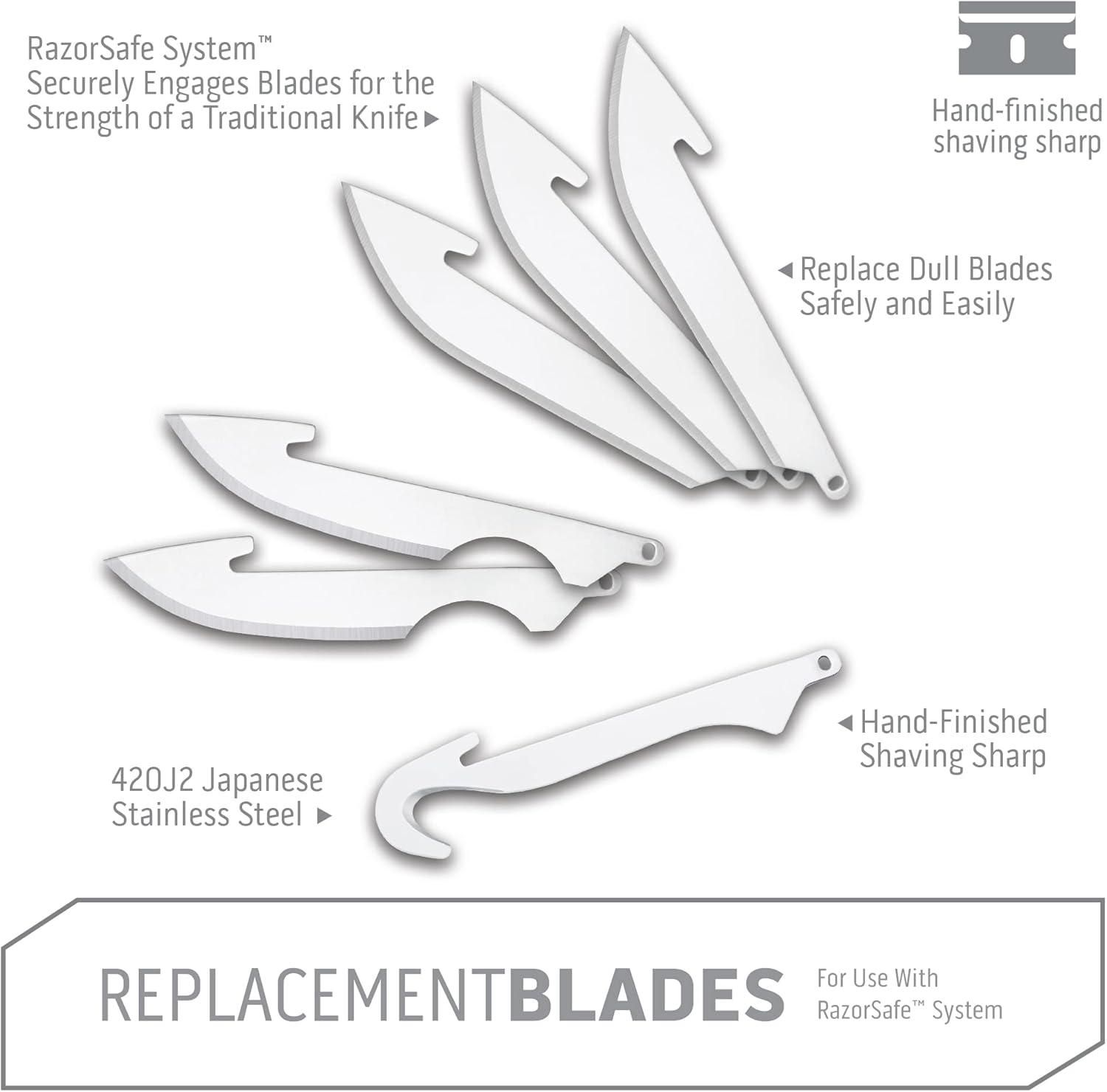 imageOUTDOOR EDGE 35quot RazorSafe Replacement Knife Blades 6 Pieces30 Combo Set