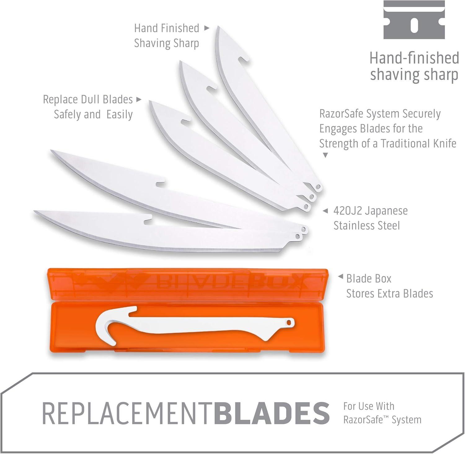 imageOUTDOOR EDGE 35quot RazorSafe Replacement Knife Blades 6 Pieces35 Combo Set