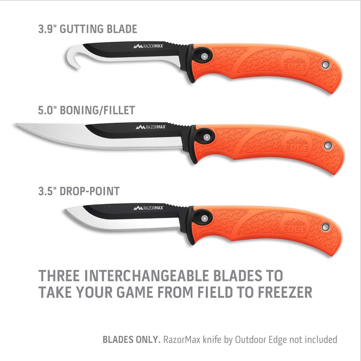 imageOUTDOOR EDGE 35quot RazorSafe Replacement Knife Blades 6 Pieces35 Combo Set