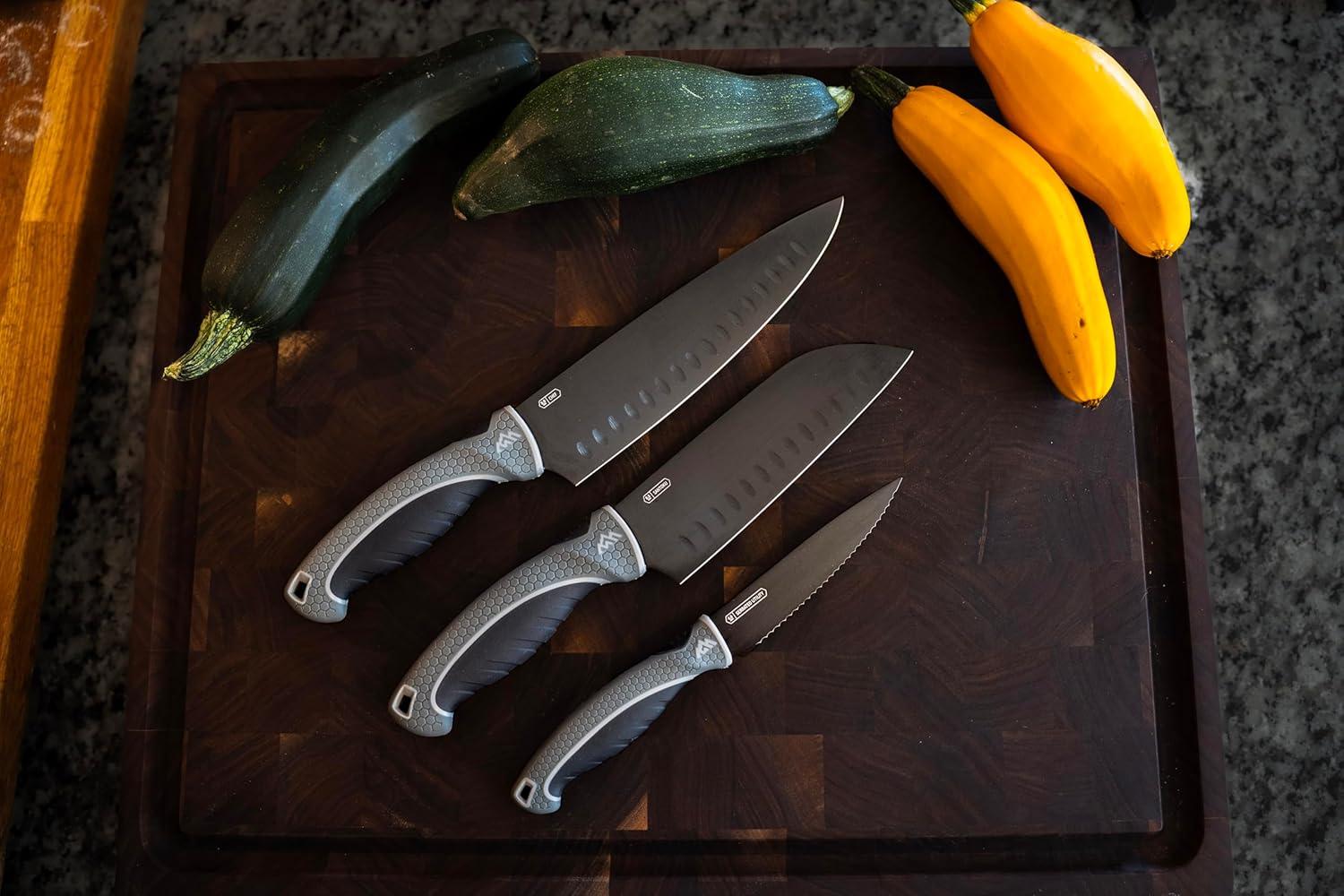 imageOUTDOOR EDGE ErgoMax 6Piece Professional Game Processing Knife Set Caping ampamp Boning Knives Skinning Knife Butcher Elite Big Game Elk ampamp Deer Hunting Gear Perfect Field Dressing Knife SetGray Chef Selection Set