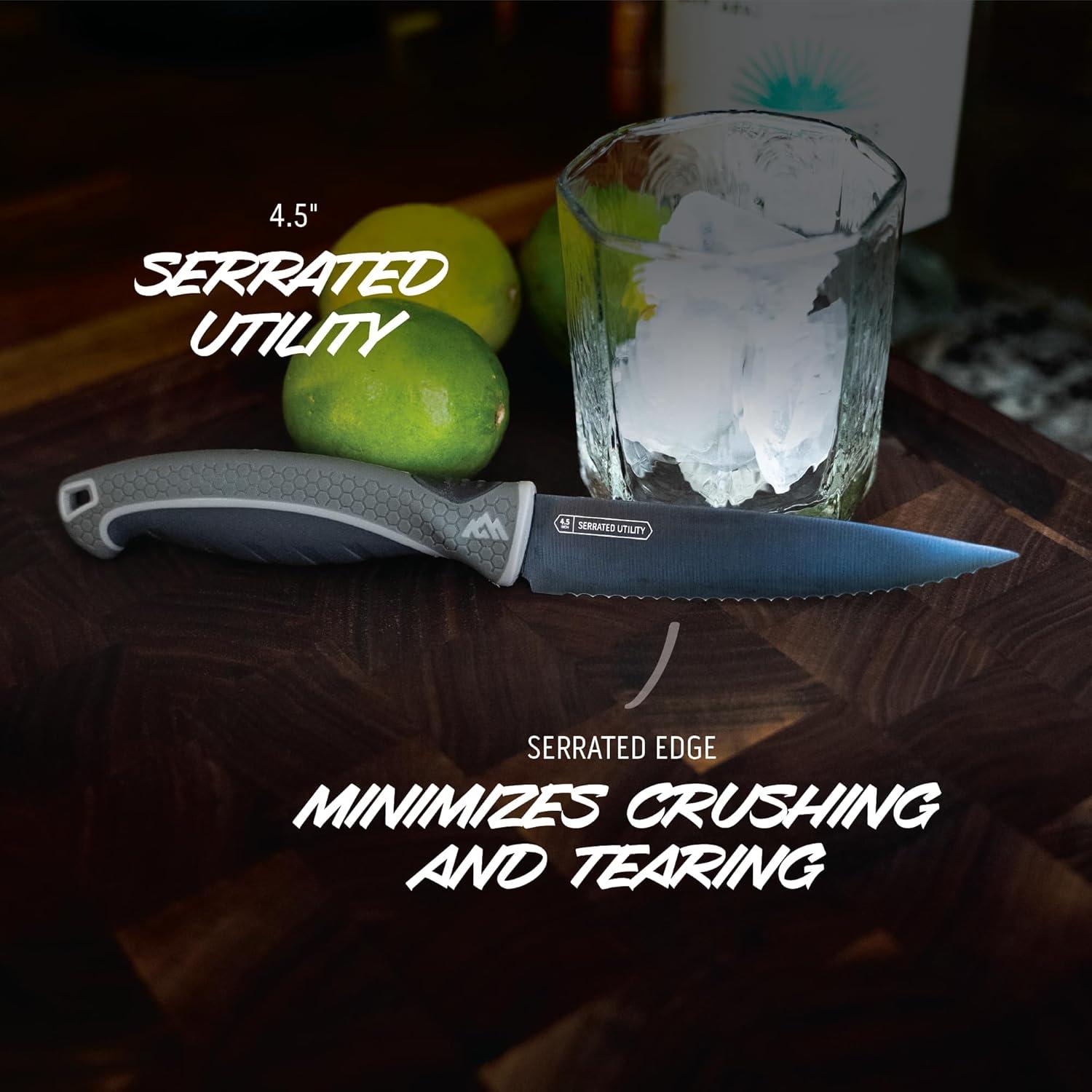 imageOUTDOOR EDGE ErgoMax 6Piece Professional Game Processing Knife Set Caping ampamp Boning Knives Skinning Knife Butcher Elite Big Game Elk ampamp Deer Hunting Gear Perfect Field Dressing Knife SetGray Chef Selection Set