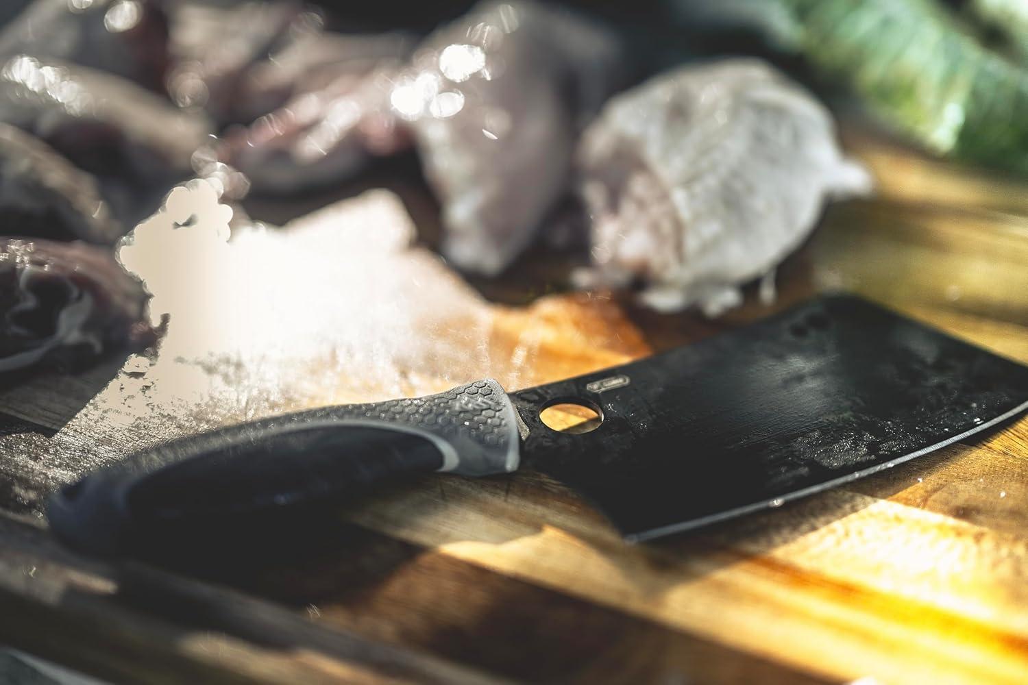 imageOUTDOOR EDGE ErgoMax 6Piece Professional Game Processing Knife Set Caping ampamp Boning Knives Skinning Knife Butcher Elite Big Game Elk ampamp Deer Hunting Gear Perfect Field Dressing Knife SetGray Cleaver