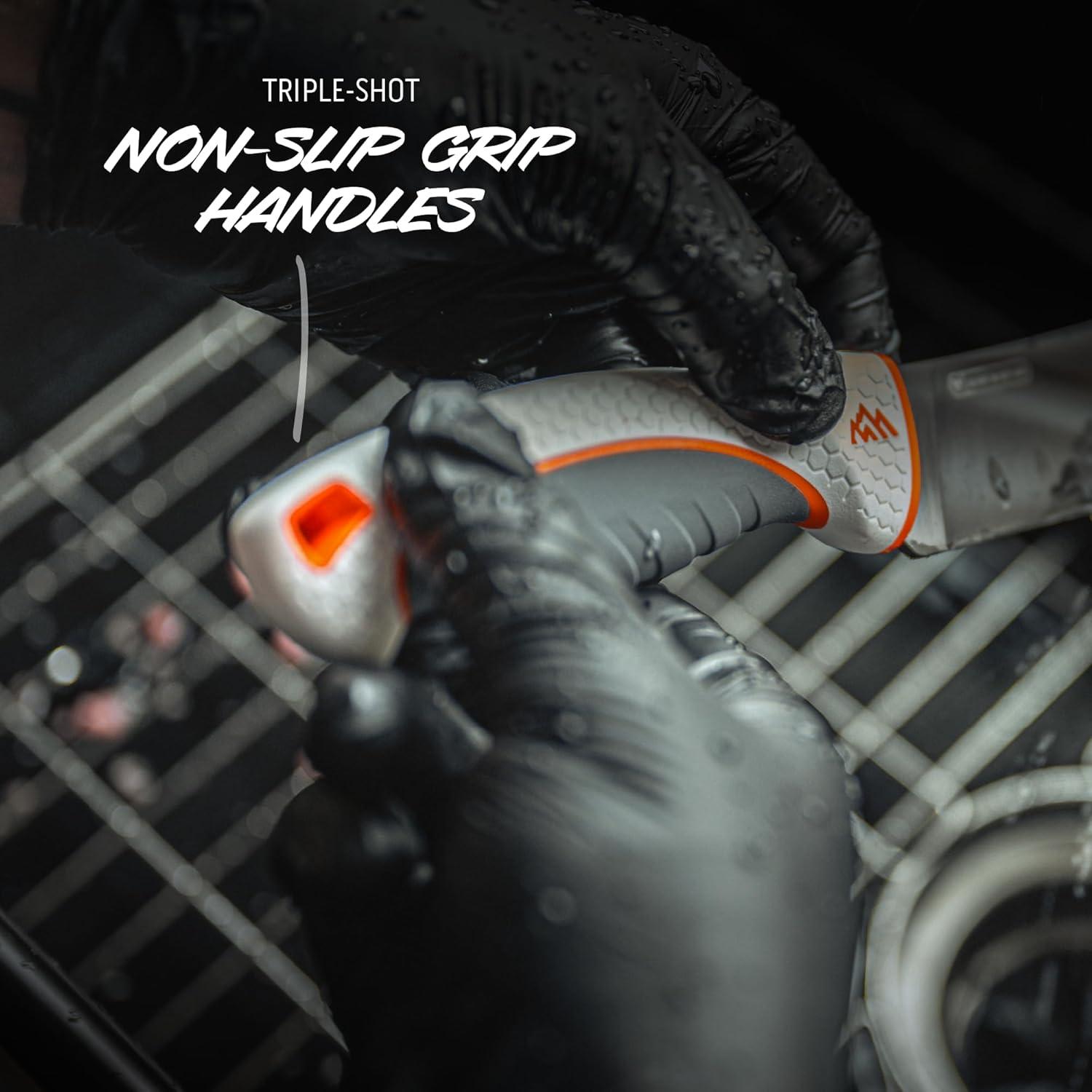 imageOUTDOOR EDGE ErgoMax 6Piece Professional Game Processing Knife Set Caping ampamp Boning Knives Skinning Knife Butcher Elite Big Game Elk ampamp Deer Hunting Gear Perfect Field Dressing Knife SetWhite Professional Game Set