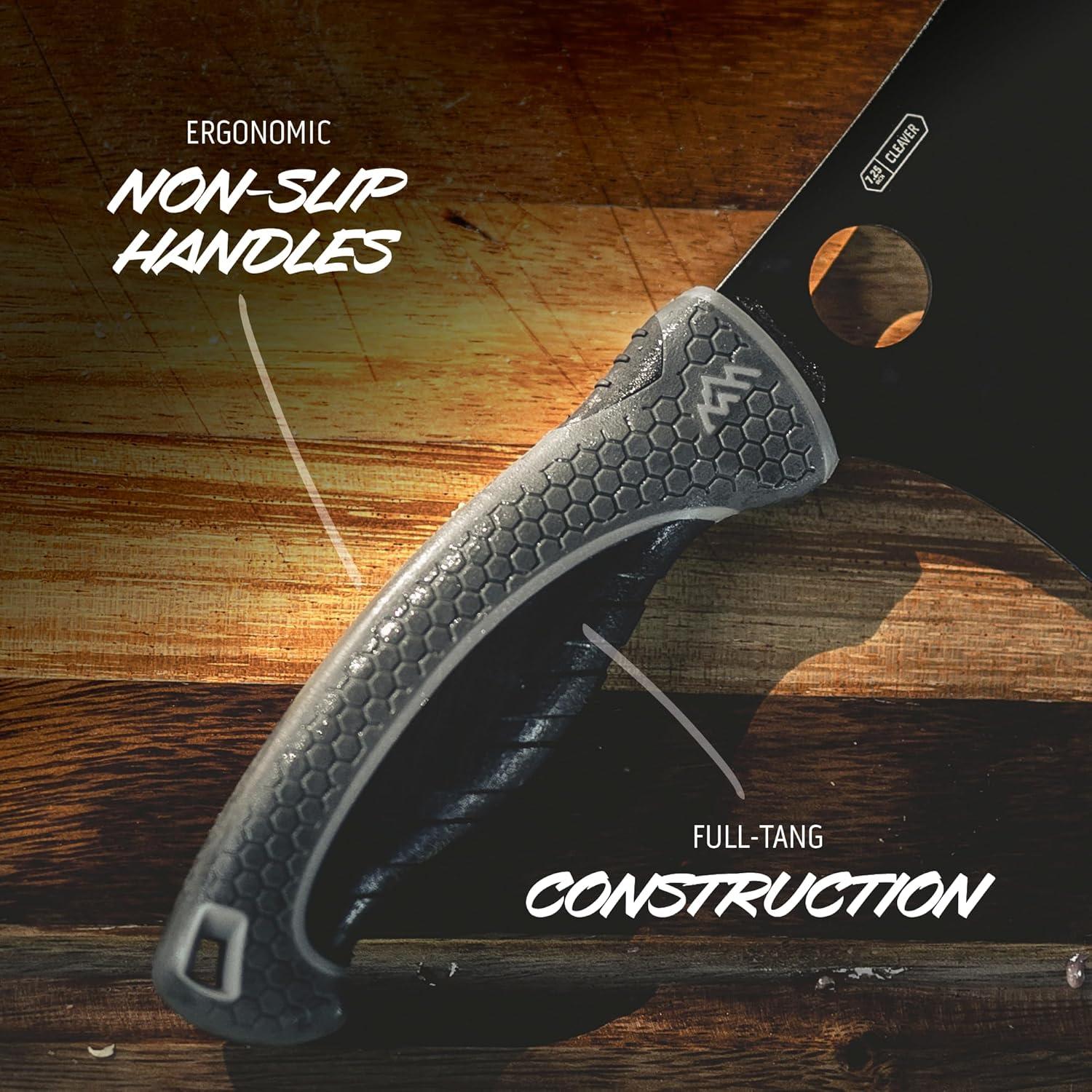 imageOUTDOOR EDGE ErgoMax 6Piece Professional Game Processing Knife Set Caping ampamp Boning Knives Skinning Knife Butcher Elite Big Game Elk ampamp Deer Hunting Gear Perfect Field Dressing Knife SetGray Cleaver