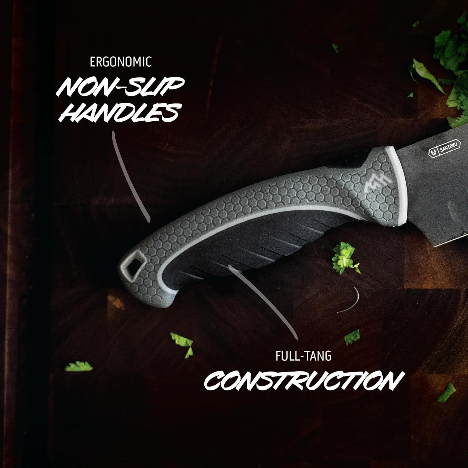 imageOUTDOOR EDGE ErgoMax 6Piece Professional Game Processing Knife Set Caping ampamp Boning Knives Skinning Knife Butcher Elite Big Game Elk ampamp Deer Hunting Gear Perfect Field Dressing Knife SetGray Chef Selection Set