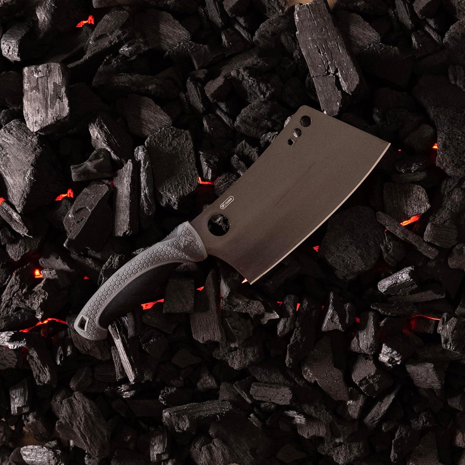 imageOUTDOOR EDGE ErgoMax 6Piece Professional Game Processing Knife Set Caping ampamp Boning Knives Skinning Knife Butcher Elite Big Game Elk ampamp Deer Hunting Gear Perfect Field Dressing Knife SetGray Cleaver