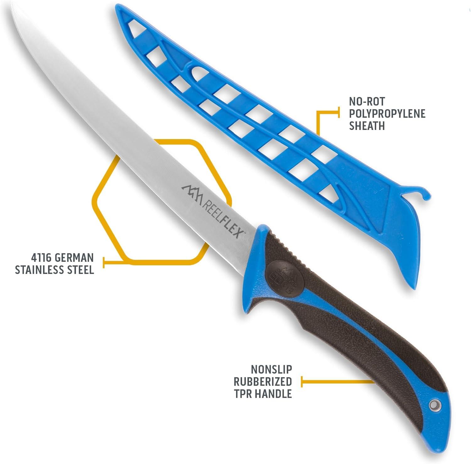 imageOUTDOOR EDGE Fillet Knife Set ReelFlex Pak Features 3 RazorSharp Flexible Fillet Knives 6quot 75quot ampamp 9quot German Stainless Blades NonSlip Handles Sharpener ampamp Hard Case Fishing Gear ampamp EquipmentFillet Knife with Nippers 3Piece Set