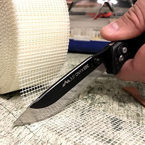 imageOUTDOOR EDGE Onyx EDC 35quot Folding Pocket Knife Replaceable Blade System with 27 RazorSharp Blades Pocket Clip ampamp Lockback Safety Everyday Carry Knife for Outdoorsmen Hunters ampamp DIY Tasks35 27 Blades