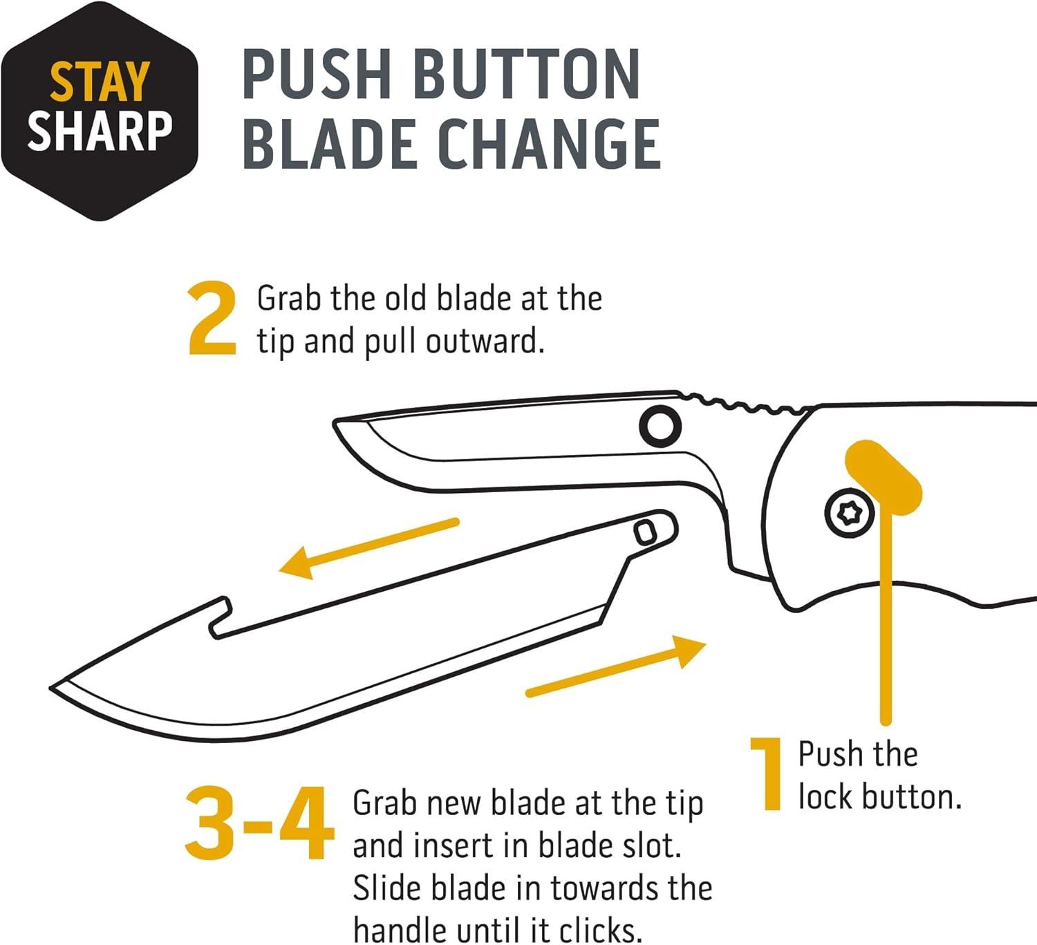 imageOUTDOOR EDGE RAZOR VX2 Replaceable Blade EDC Folding Pocket Knife 3quot Stainless Blade Black G10 Handle Reversible Pocket Clip Outdoor Camping Survival UtilityBlack