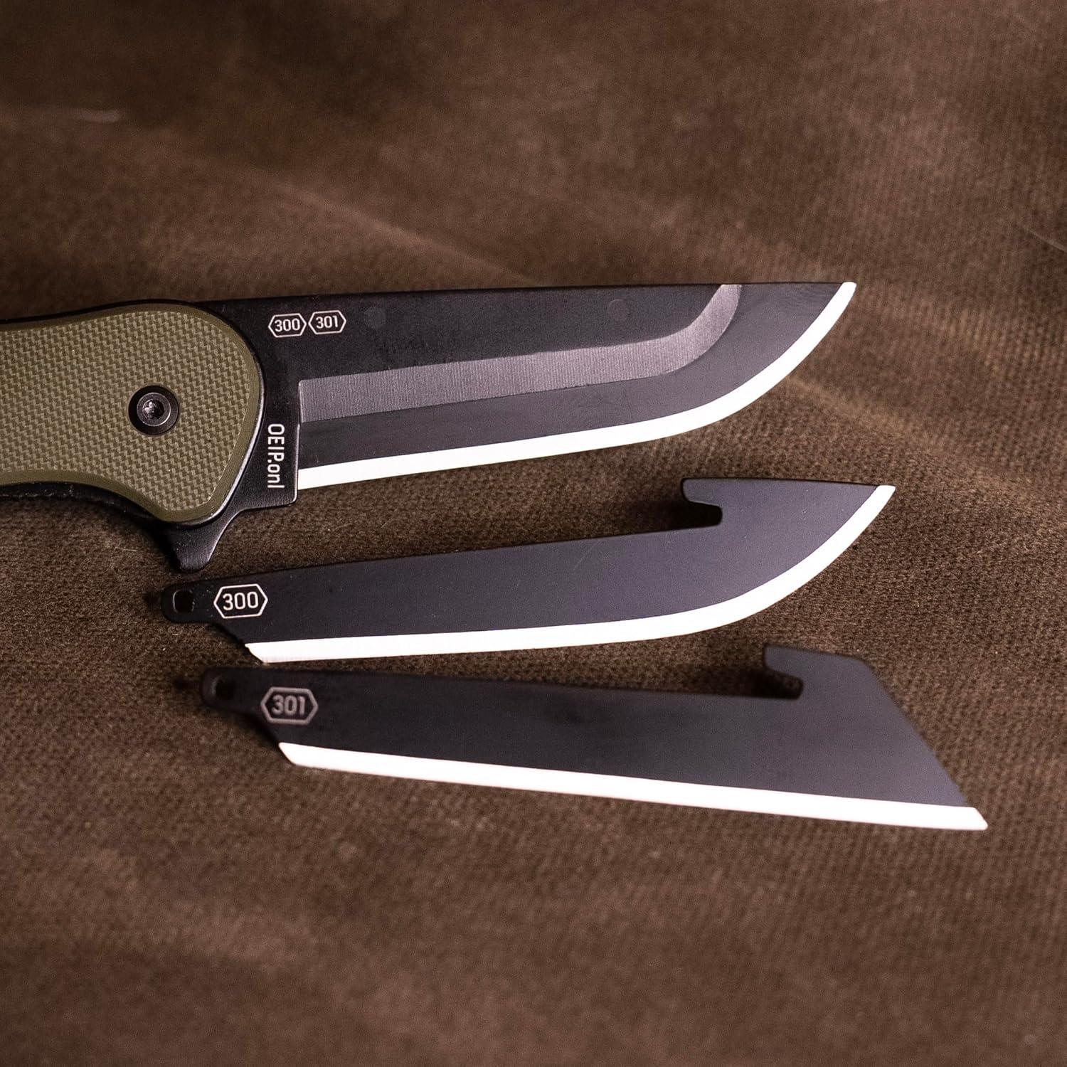 imageOUTDOOR EDGE RAZOR VX2 Replaceable Blade EDC Folding Pocket Knife 3quot Stainless Blade Black G10 Handle Reversible Pocket Clip Outdoor Camping Survival UtilityGreen