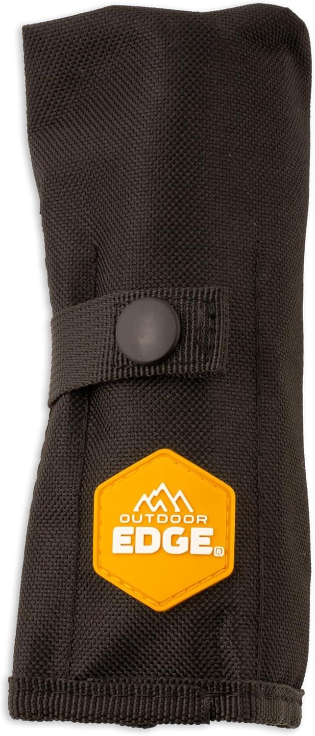 imageOUTDOOR EDGE RazorBone Replaceable Blade Folding Hunting Knife with Clip ampamp Sheath 3 Butcher Knife Blade Styles Boning Gutting ampamp Skinning Knives Blaze Orange Camo Sheath 6 Blades ampamp Blade BoxBlack Roll Pack