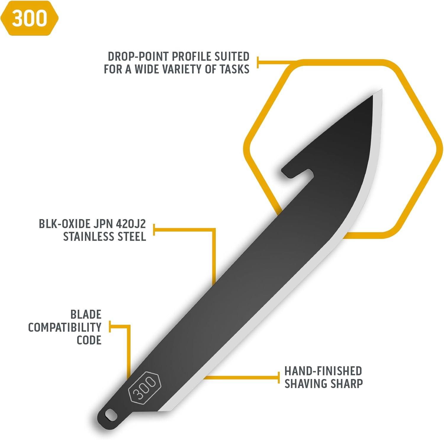 imageOUTDOOR EDGE RazorSafe 3quot Replacable Black Tanto Blade 6 Pack of Black EDC Tanto Blades Compatible 3quot Razor Blade KnivesBlack Drop Point