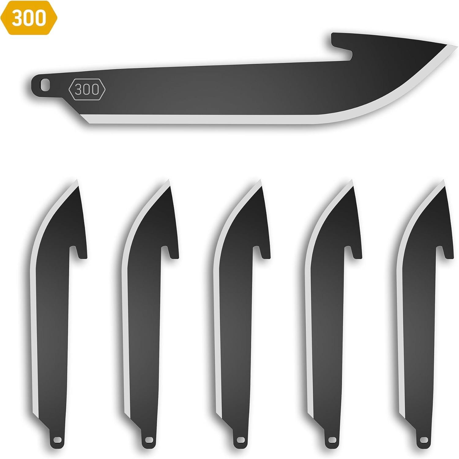 imageOUTDOOR EDGE RazorSafe 3quot Replacable Black Tanto Blade 6 Pack of Black EDC Tanto Blades Compatible 3quot Razor Blade KnivesBlack Drop Point
