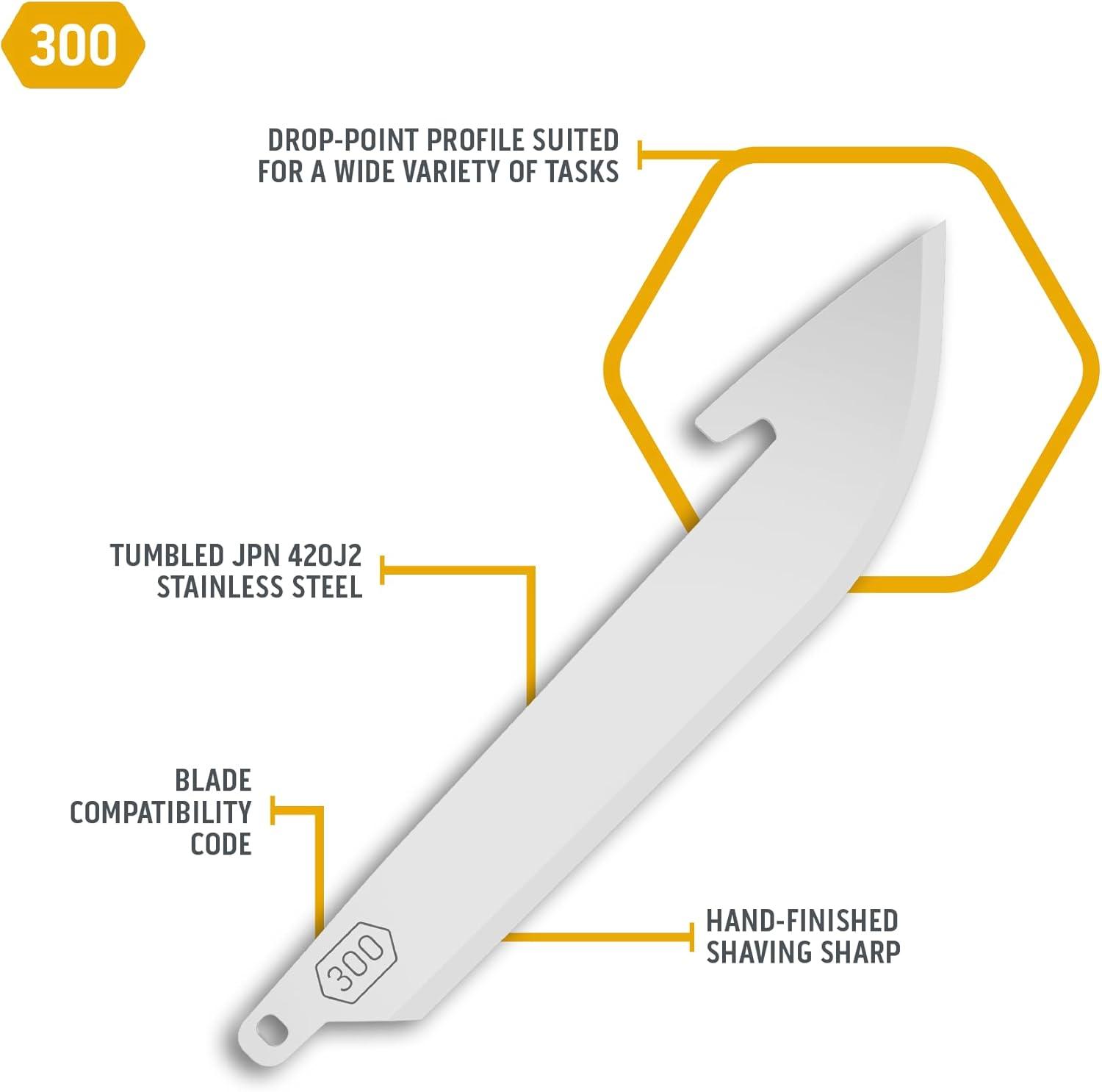 imageOUTDOOR EDGE RazorSafe 3quot Utility Blade Dispenser Compact ampamp Convenient 12 Pack of EDC Utility Knife Blades Compatible 3quot Razor Blade Knives Perfect for Work ampamp Everyday CarryStainless Drop Point