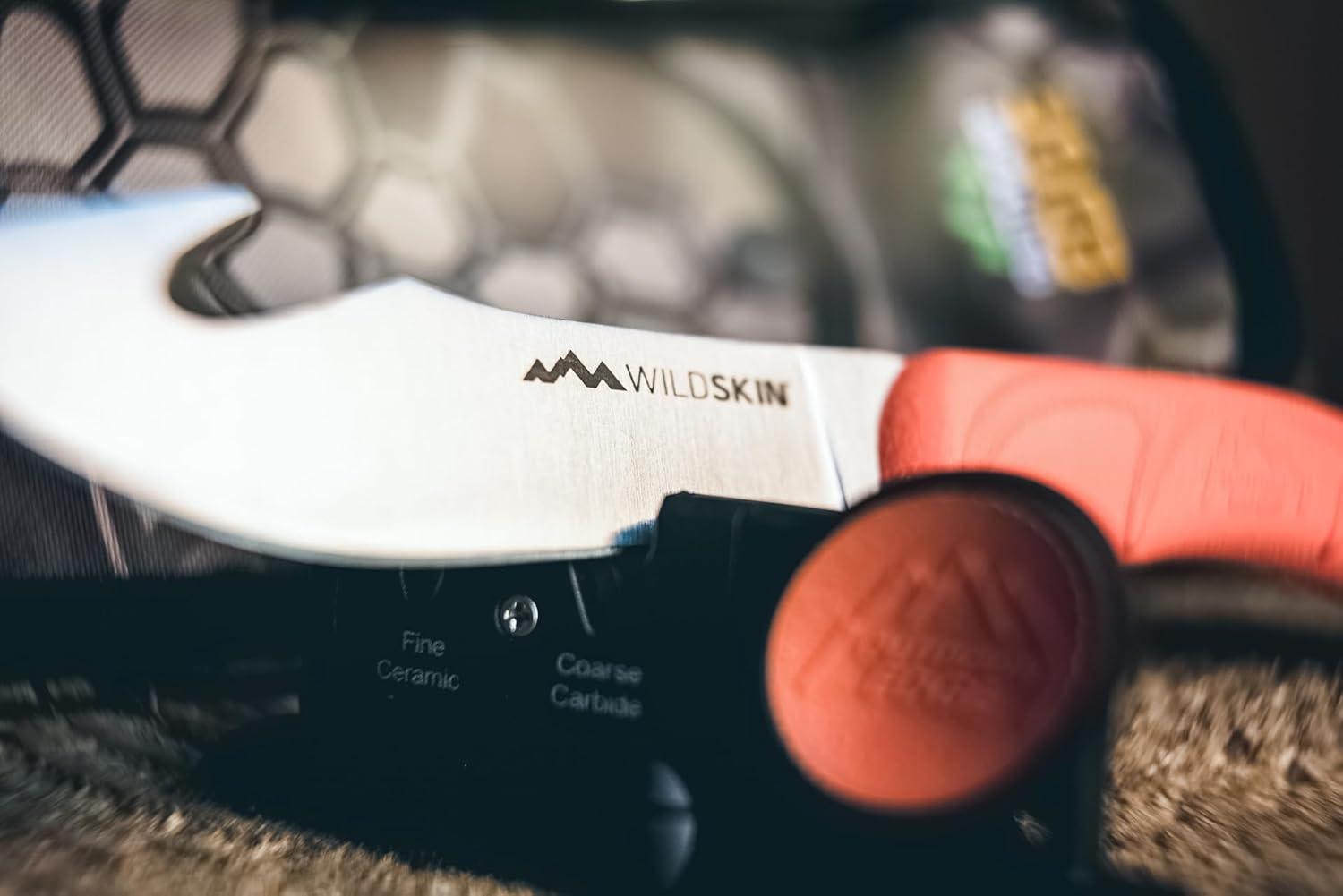 imageOUTDOOR EDGE WildBone 4Piece Hunting Knife Set Field Dressing ampamp Game Processing Knives GutHook Skinning ampamp BoningFillet Knife CarbineCeramic Sharpener Camo Belt Scabbard Deer ampamp ElkWildSkin