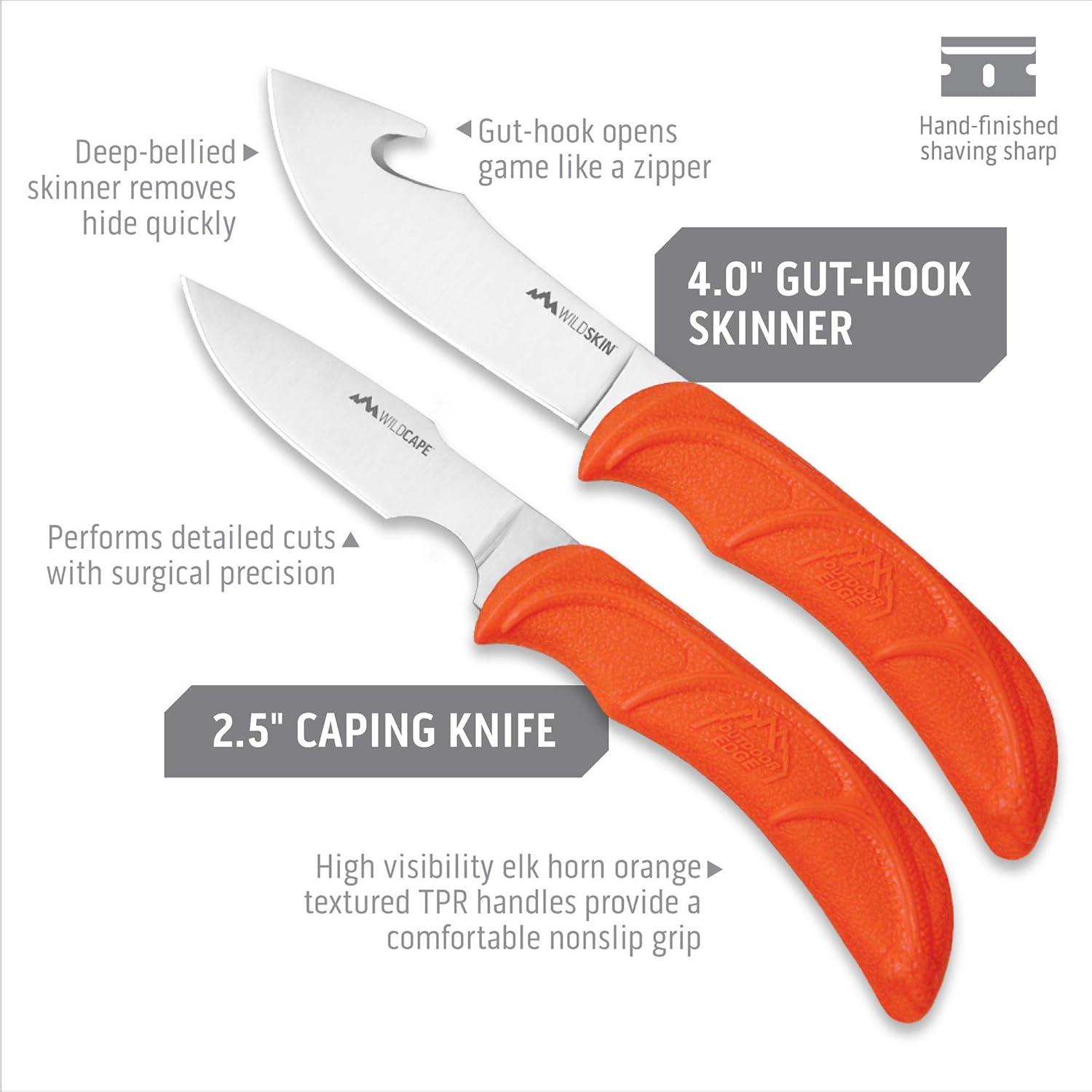 imageOUTDOOR EDGE WildLite 6Piece Field to Freezer Hunting ampamp Game Processing Knife Set with Gut Hook Blade Caping Knife Hunting Knives for Gutting Deer with Case Deer ampamp Elk Accessories5Piece RollPack Set