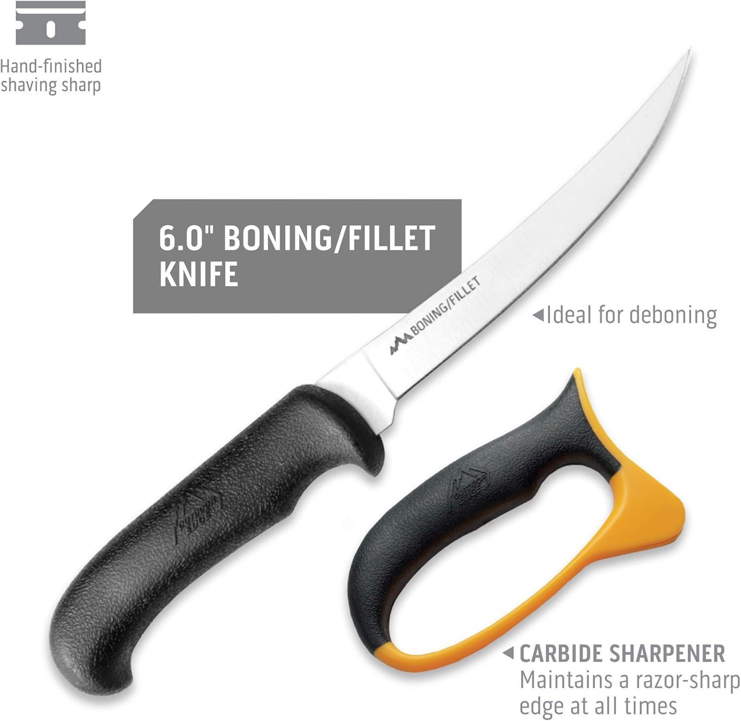 imageOutdoor Edge Butcher Lite BL1 Home or Field 8Piece Game Processing Butcher Knife Set with Roll Pack