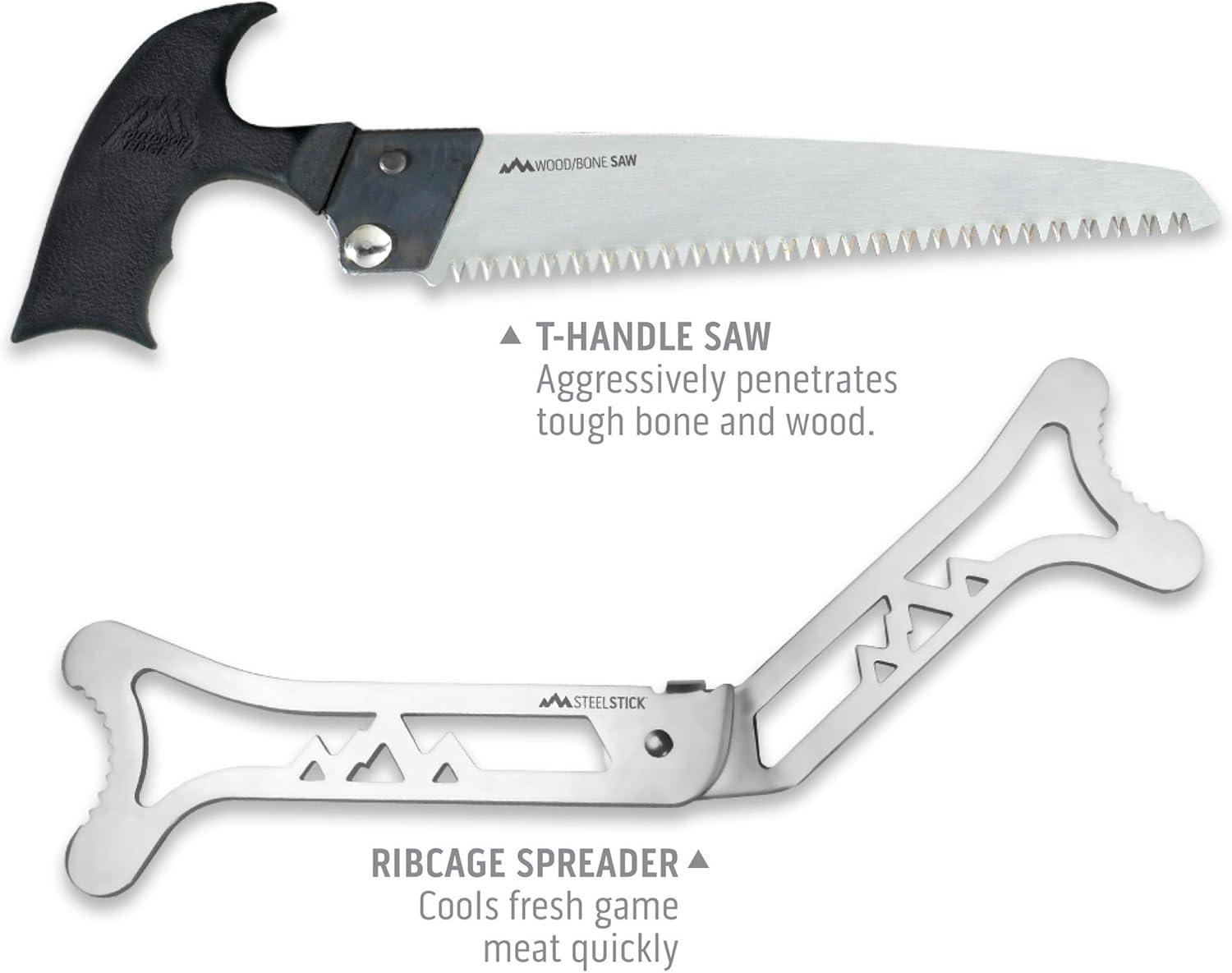 imageOutdoor Edge Butcher Lite BL1 Home or Field 8Piece Game Processing Butcher Knife Set with Roll Pack