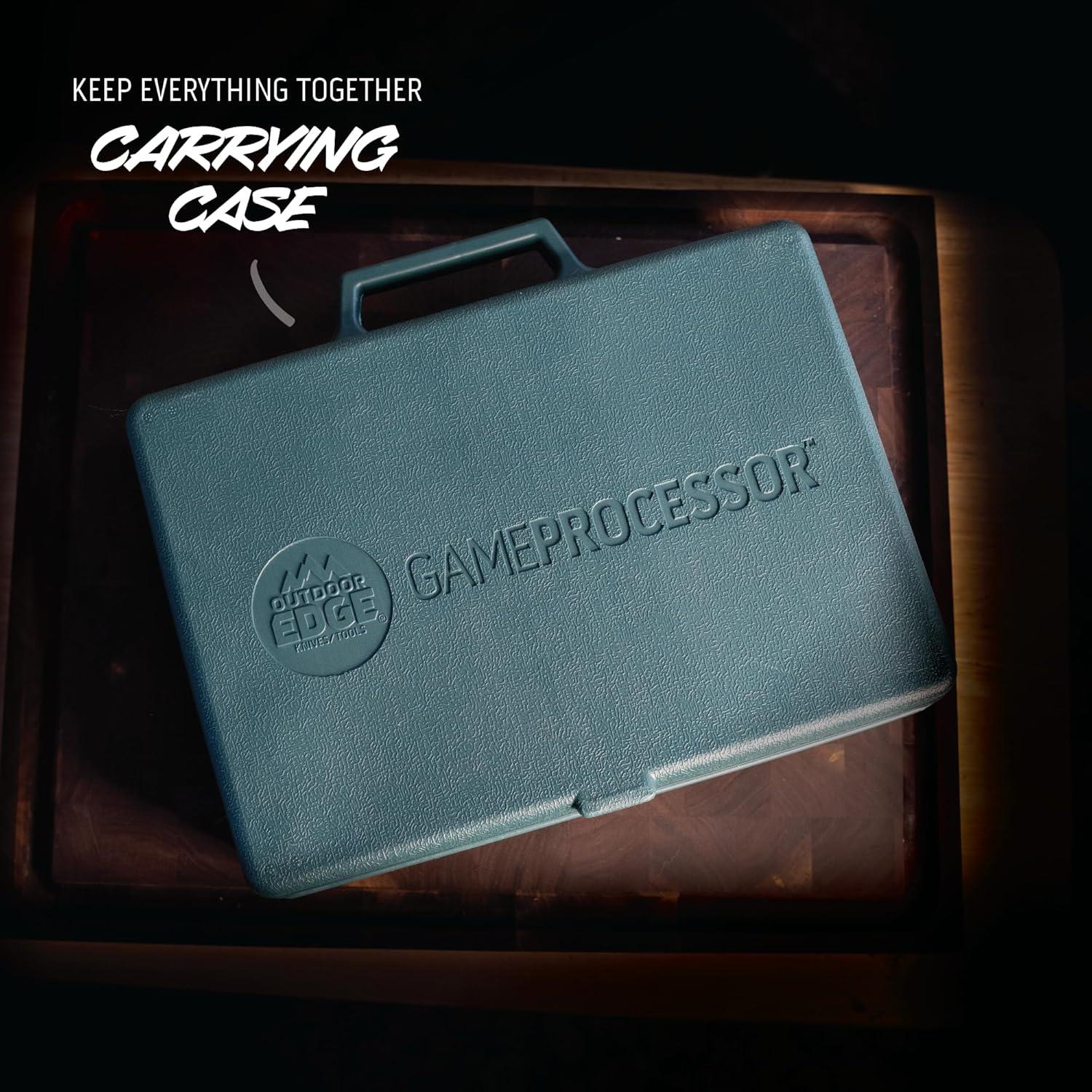 imageOutdoor Edge Game Processor PR1 Complete 12Piece Hunting Knife Kit for Processing Big Game Full Tang 420J2 Stainless Razor Sharp Blades TPR NonSlip Handles Sturdy HideSide Storage Case