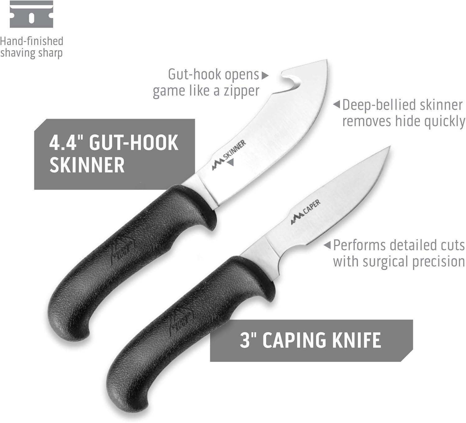 imageOutdoor Edge Game Processor PR1 Complete 12Piece Hunting Knife Kit for Processing Big Game Full Tang 420J2 Stainless Razor Sharp Blades TPR NonSlip Handles Sturdy HideSide Storage Case