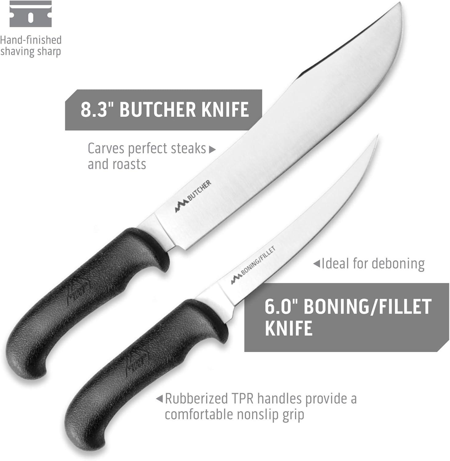 imageOutdoor Edge Game Processor PR1 Complete 12Piece Hunting Knife Kit for Processing Big Game Full Tang 420J2 Stainless Razor Sharp Blades TPR NonSlip Handles Sturdy HideSide Storage Case