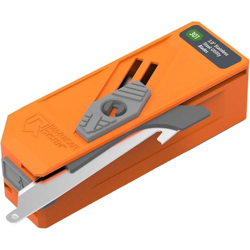 imageOUTDOOR EDGE RazorSafe 3quot Utility Blade Dispenser Compact ampamp Convenient 12 Pack of EDC Utility Knife Blades Compatible 3quot Razor Blade Knives Perfect for Work ampamp Everyday CarryStainless Utility