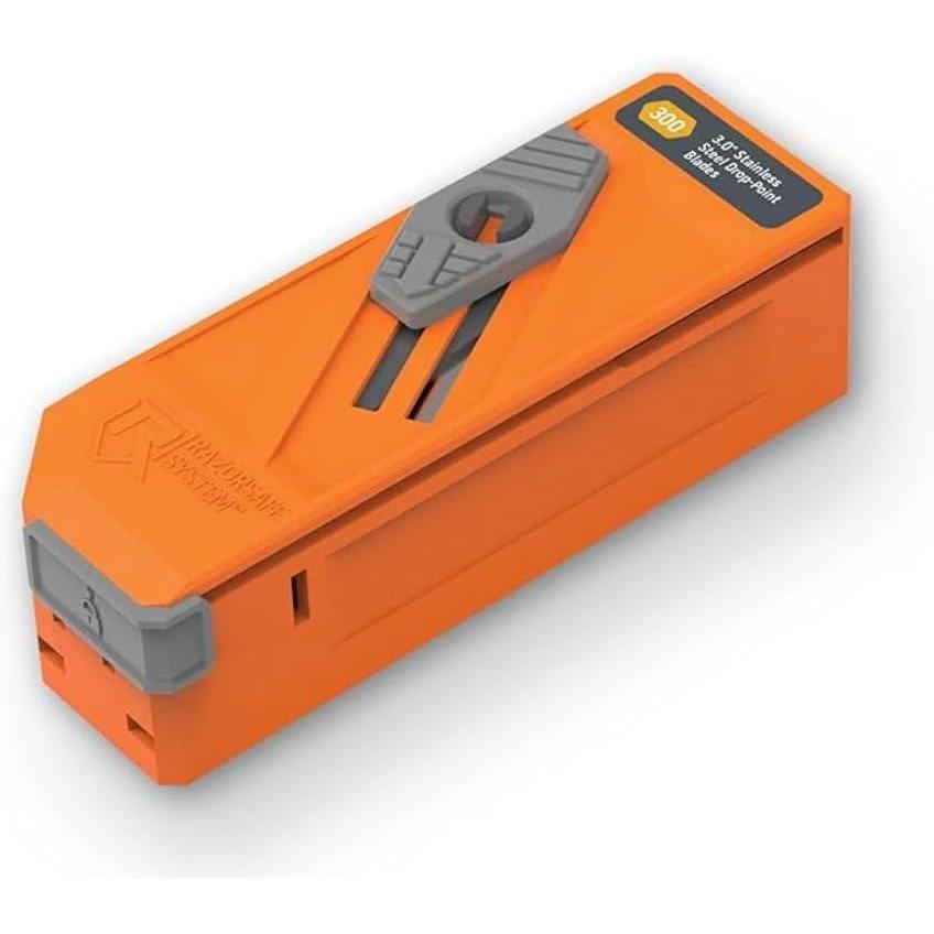 imageOUTDOOR EDGE RazorSafe 3quot Utility Blade Dispenser Compact ampamp Convenient 12 Pack of EDC Utility Knife Blades Compatible 3quot Razor Blade Knives Perfect for Work ampamp Everyday CarryStainless Drop Point