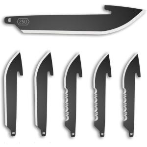 OUTDOOR EDGE 2.5″ Utility Blade Pack (6 Blades), Compatibility Blade Code 250(Black Combo)