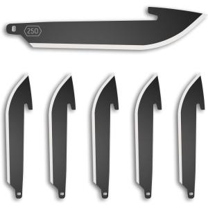 OUTDOOR EDGE 2.5″ Utility Blade Pack (6 Blades), Compatibility Blade Code 250(Black Drop-Point)