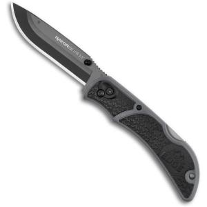 OUTDOOR EDGE 3.5″ RazorLite EDC Knife. Pocket Knife with Replaceable Blades and Clip. Perfect For Hunting & Skinning Deer. Blaze Orange with 30 Blades.(Black (12 Blades))
