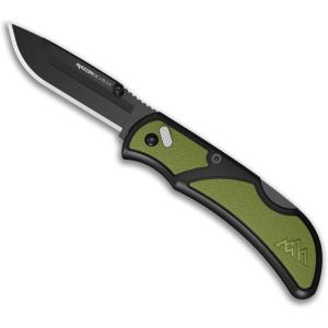 OUTDOOR EDGE Razor EDC Lite Folding Pocket Knife with Clip | Compact 2.5” Replaceable Blade Knife with RazorSafe Blades | Perfect Small Blade for Men, Women, Work & Camping (Orange, 2 Black Blades)(Green)