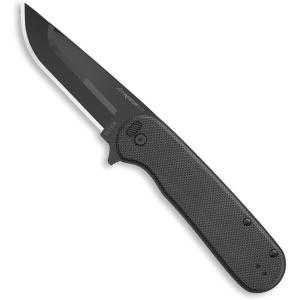 OUTDOOR EDGE Razor VX3 | Manual Opening Knife with Replaceable Blade EDC Folding Pocket Knife | 3 inch Blade, Ball Bearings, Black G-10 Stainless Steel Handle, Reversible Pocket Clip(Black)
