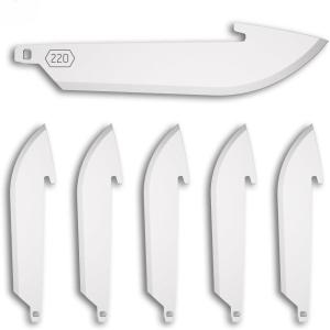 OUTDOOR EDGE RazorSafe 2.2″ Stainless Drop-Point | 6 Pack of EDC Drop Point Blades | Compatible 2.2″ Razor Blade Knives | Perfect for Work & Everyday Carry(Polished Stainless)
