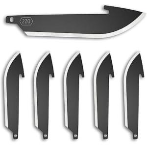 OUTDOOR EDGE RazorSafe 2.2″ Stainless Drop-Point | 6 Pack of EDC Drop Point Blades | Compatible 2.2″ Razor Blade Knives | Perfect for Work & Everyday Carry(Black)