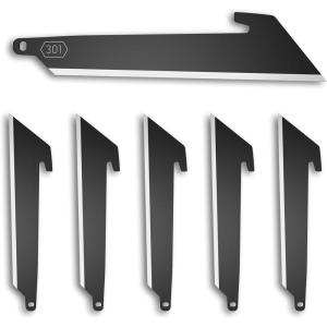 OUTDOOR EDGE RazorSafe 3″ Black Utility | 6 Pack of Black EDC Utility Blades | Compatible 3″ Razor Blade Knives | Perfect for Work & Everyday Carry(Black)