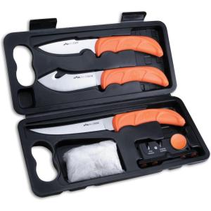 OUTDOOR EDGE WildLite – 6-Piece Field to Freezer Hunting & Game Processing Knife Set with Gut Hook Blade, Caping Knife – Hunting Knives for Gutting Deer with Case – Deer & Elk Accessories(6-piece Case Set)