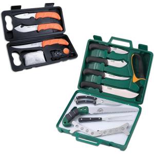 OUTDOOR EDGE WildLite & Game Processor Value Bundle | 6-Piece Field to Freezer Hunting | 12-Piece Hunting Knife Set | Caping & Boning Knives, Skinning Knife, Sharpener | Gift for Fathers…