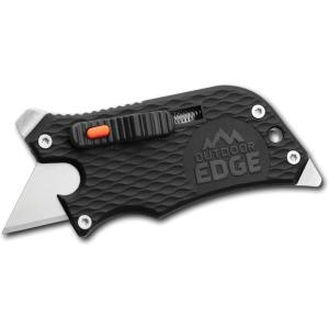 Outdoor Edge SlideWinder – Utility Knife Multitool with Standard Replaceable Razor Blade, Screwdrivers, Prybar, Bottle Opener and Pocket Clip with Locking Auto-Retracting Blade(Black)