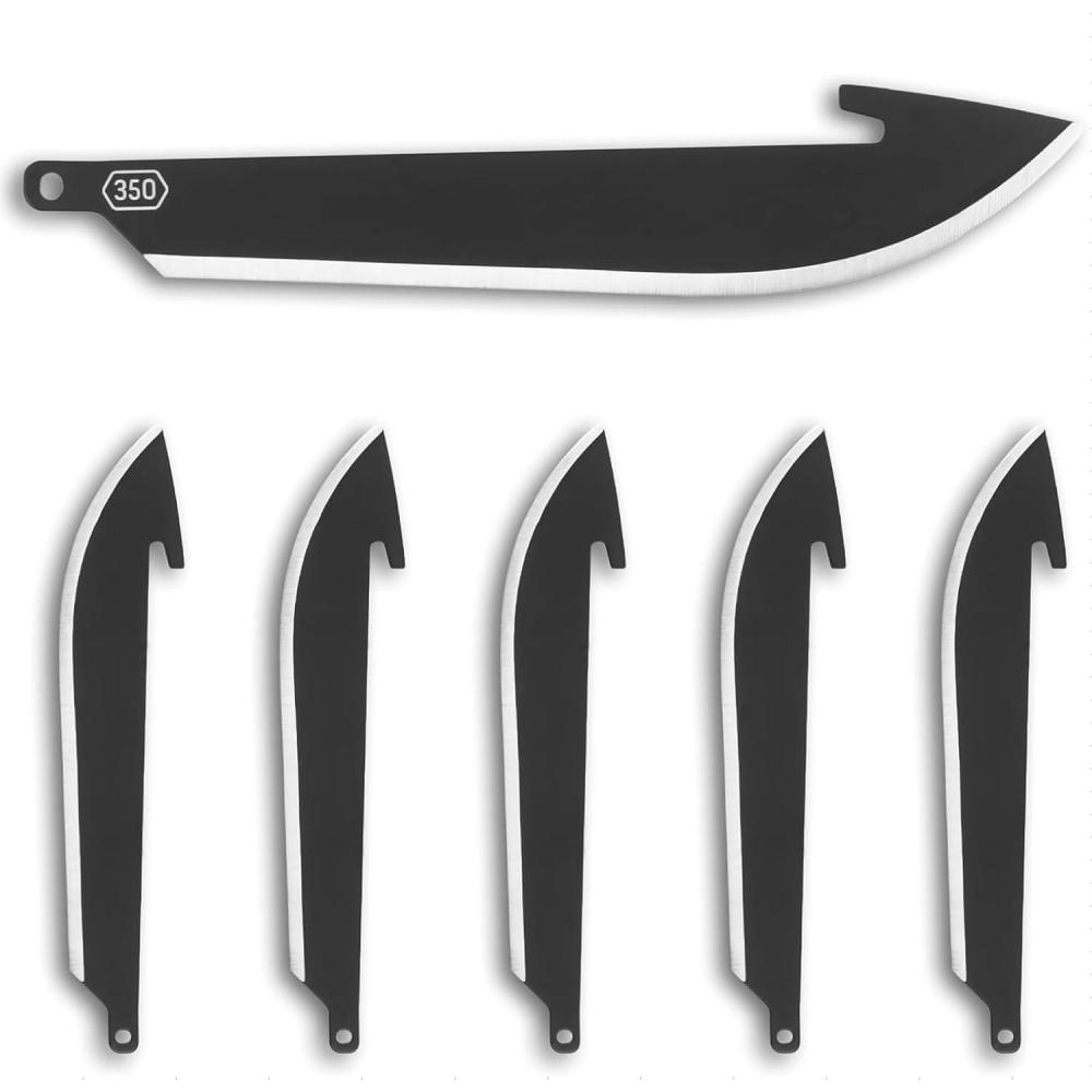 imageOUTDOOR EDGE 35quot DropPoint Blades  12 Pack of Stianless Steel DropPoint Blades Japanese 420J2 Stainless Steel UltraSharp ampamp DurableBlack DropPoint