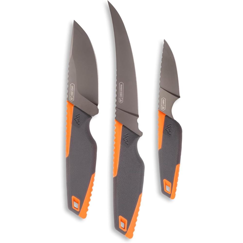 imageOUTDOOR EDGE VANTEX Premium 5quot Boning Knife High Carbon Steel Ergonomic Handle ampamp Titanium Coated Blade Great for Field Dressing Processing Elk and DeerVantex Knife Set