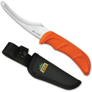 OUTDOOR EDGE Zip Blade – 4.0″ Fixed Blade Hunting Knife for Skinning and Gutting Big Game – Includes Black Nylon Belt Sheath – Deer Gutting Knives(Zip Blade – 4″ Blade)