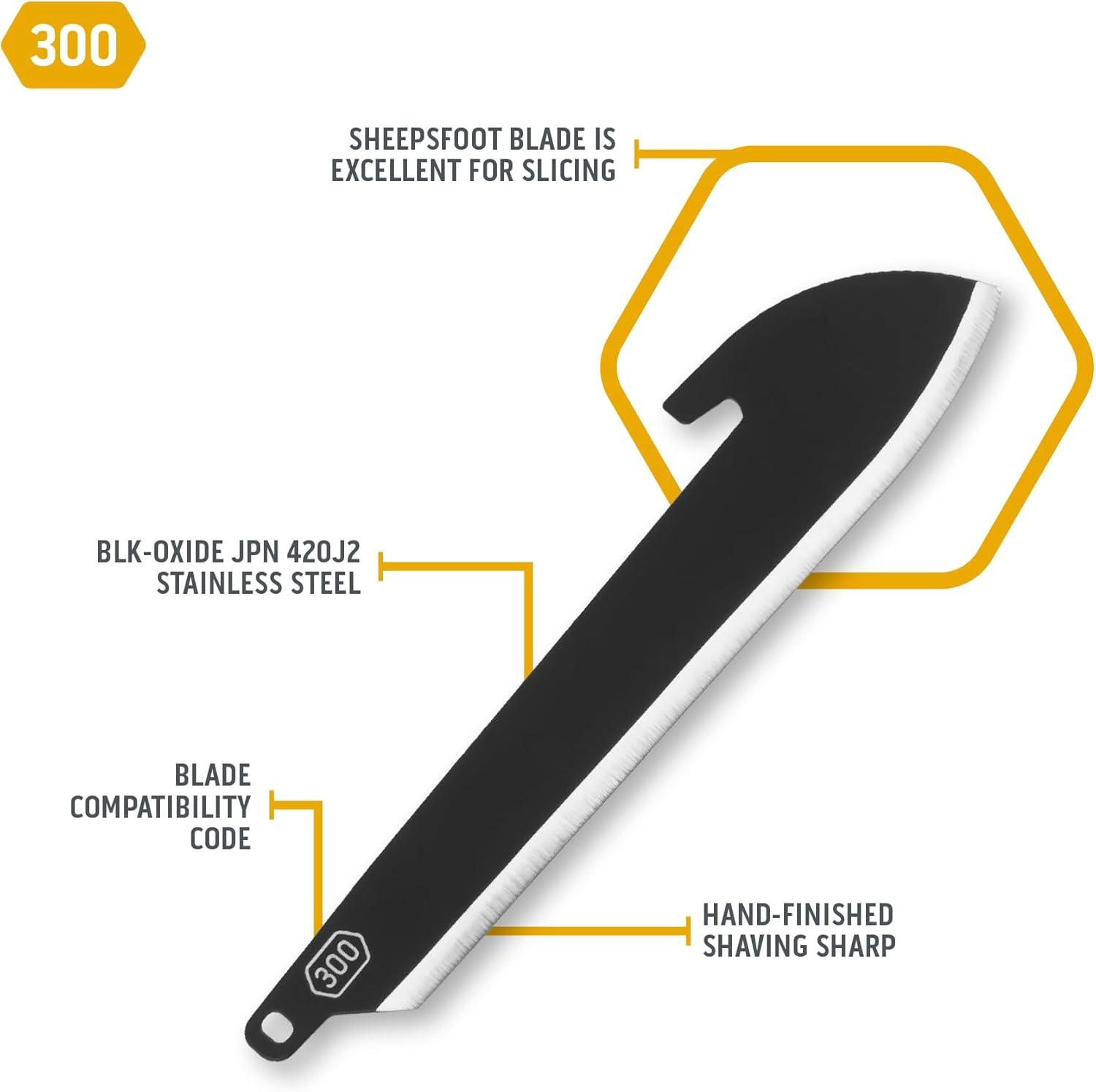 image:imageOUTDOOR EDGE RAZOR VX2 Black with 3 Black Drop Point Blades 1 Serrated Blade amp 6 Sheepsfoot Replaceable Blade EDC Folding Pocket Knife 3 Blade G10 Stainless Steel Handle