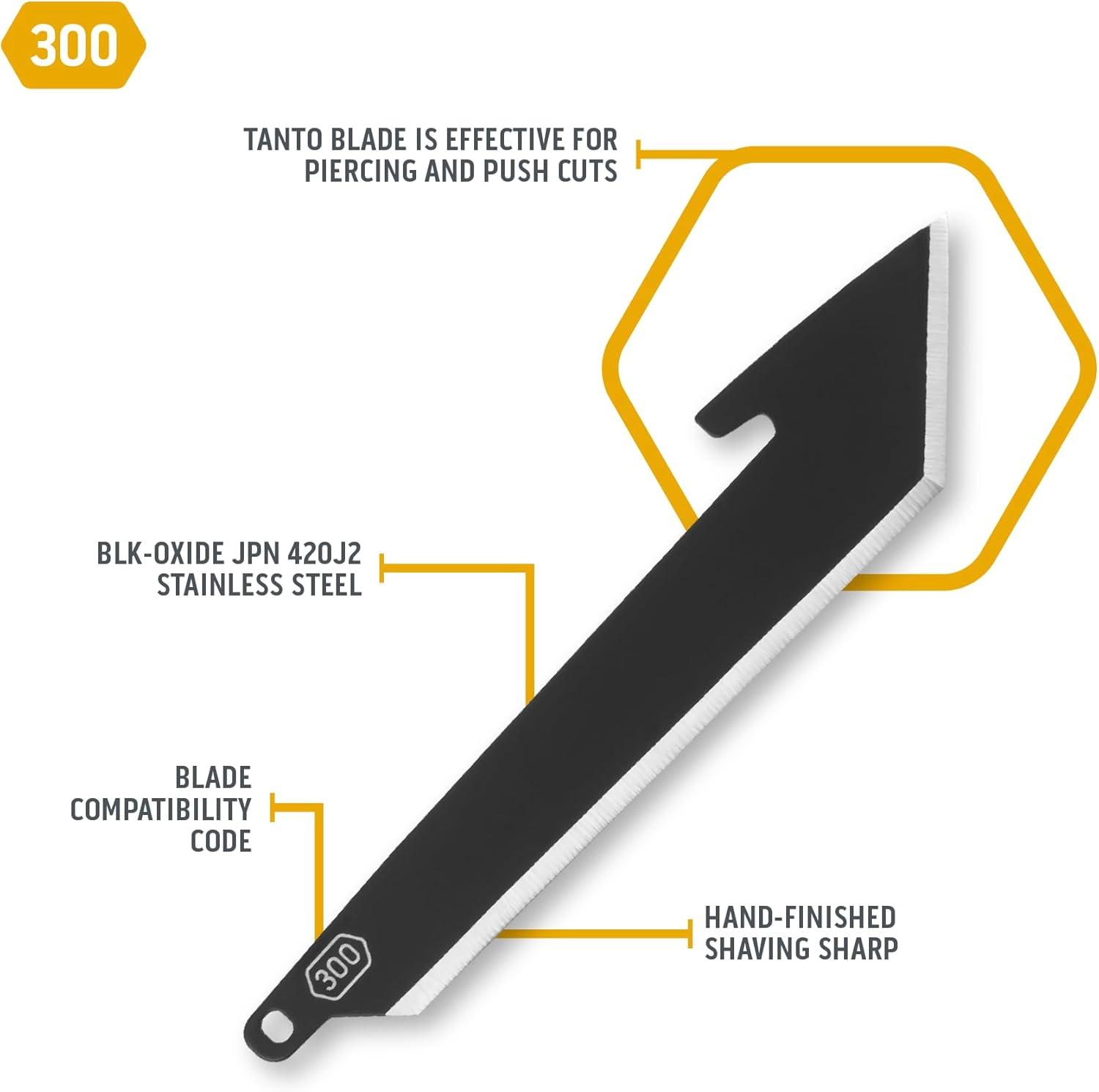 image:imageOUTDOOR EDGE RAZOR VX2 Black with 3 Black Drop Point Blades 1 Serrated Blade amp 6 Tantos Replaceable Blade EDC Folding Pocket Knife 3 Blade G10 Stainless Steel Handle