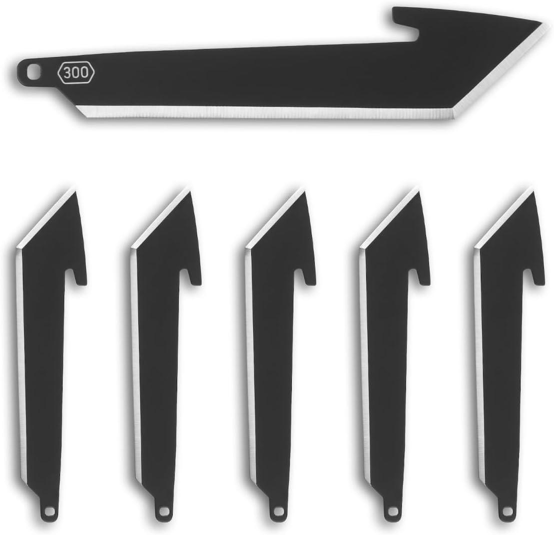 image:imageOUTDOOR EDGE RAZOR VX2 Black with 3 Black Drop Point Blades 1 Serrated Blade amp 6 Tantos Replaceable Blade EDC Folding Pocket Knife 3 Blade G10 Stainless Steel Handle