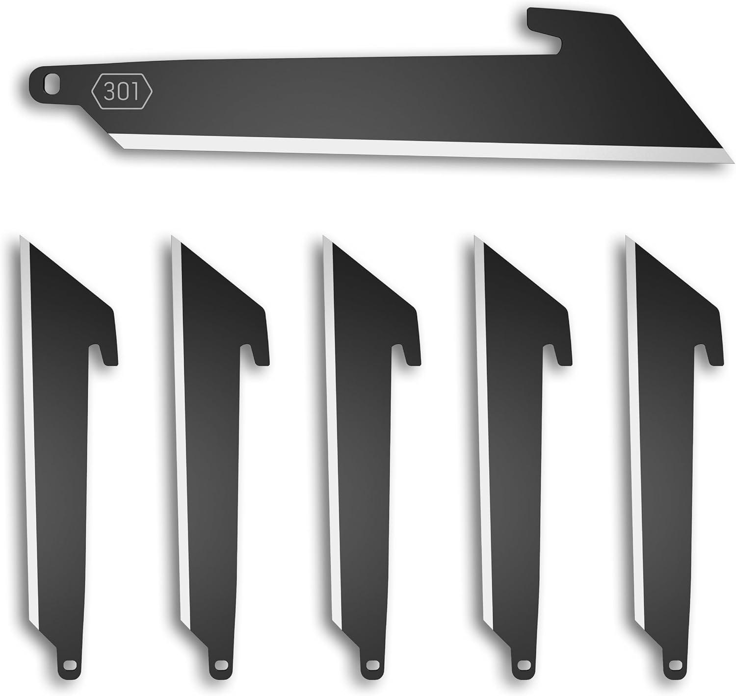 image:imageOUTDOOR EDGE RAZOR VX2 Brown Burlap with 3 Black Drop Point Blades 1 Serrated Blade amp 6 Utility Replaceable Blade EDC Folding Pocket Knife 3 Blade G10 Stainless Steel Handle